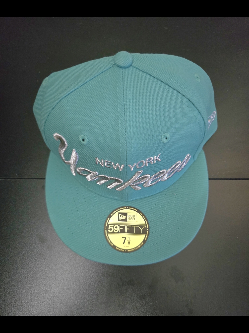 New York Yankees New Era 59FIFTY Teal Fitted Cap - Picture 2 of 5